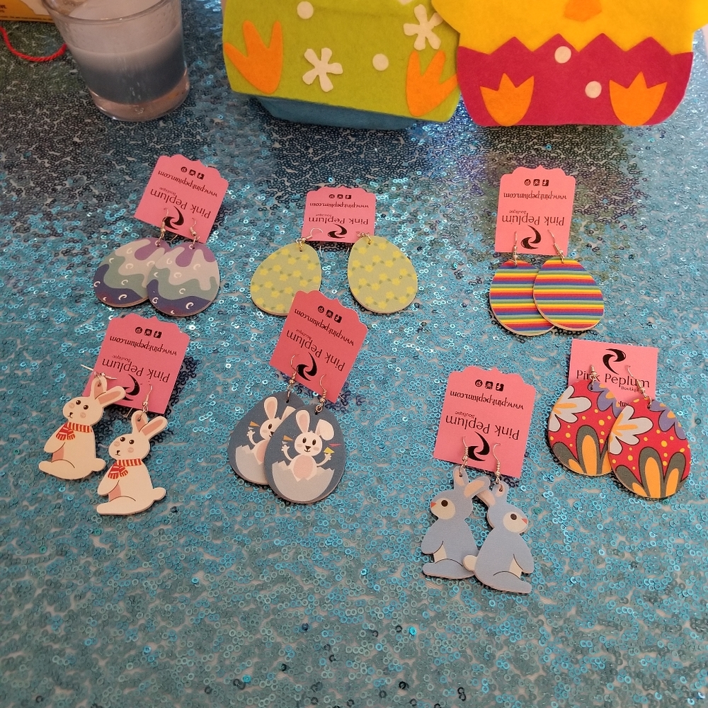 Faux Leather Easter Earrings!